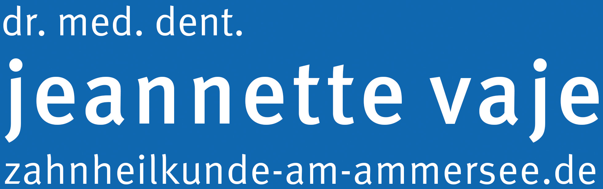 dr. med. dent. jeannette vaje zahnheilkunde-am-ammersee.de - Logo